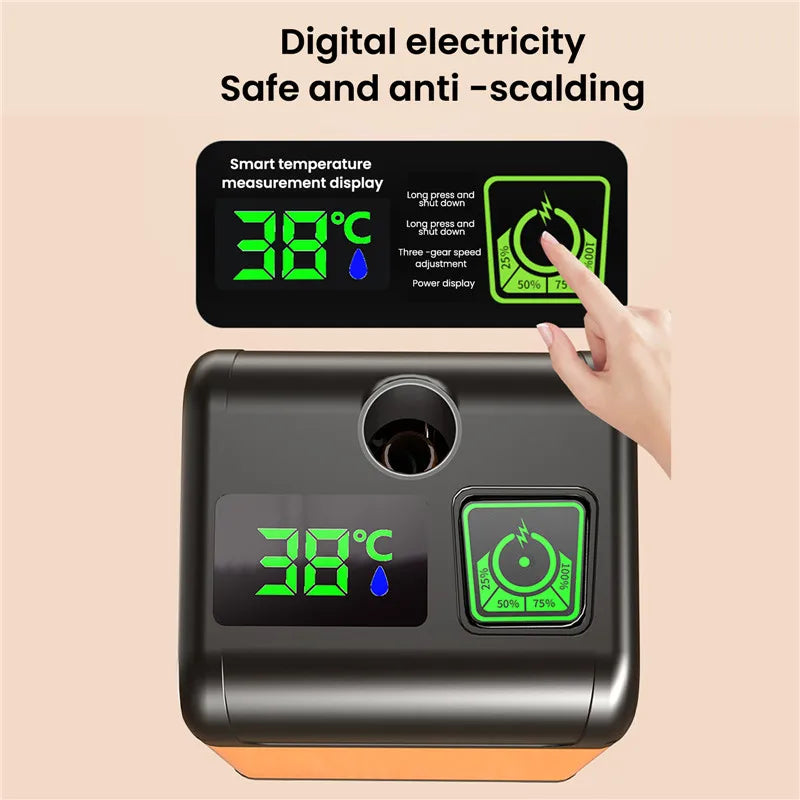 Portable Camping Shower Pump With Digital Display And Adjustable Head