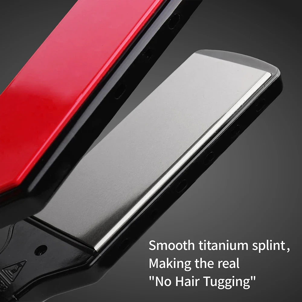 Professional Titanium Hair Straightener with Wide Nano Plates