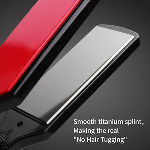 Professional Titanium Hair Straightener with Wide Nano Plates