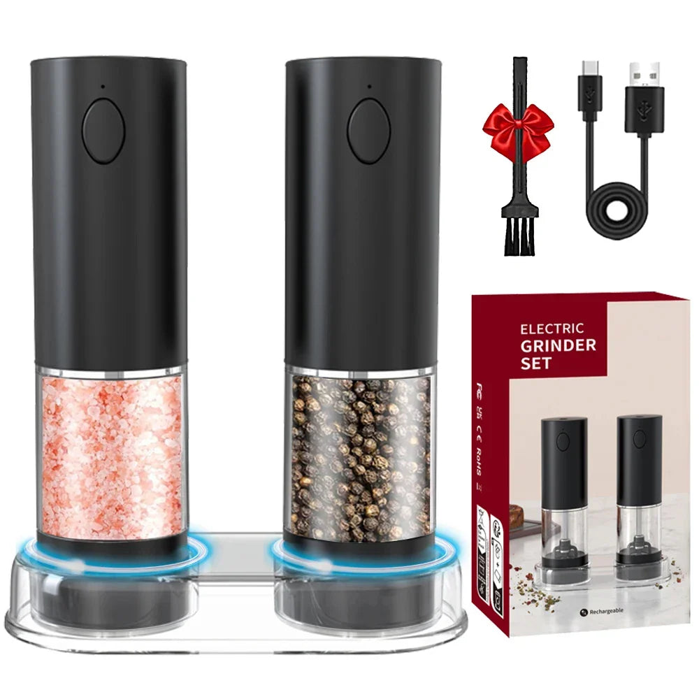 Stainless Steel Electric Pepper Grinder With Rechargeable Base