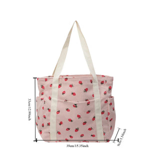 Corduroy Large Capacity Minimalist Tote Bag