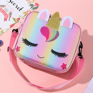 Plush Unicorn Insulated Kids Bag Radium Color