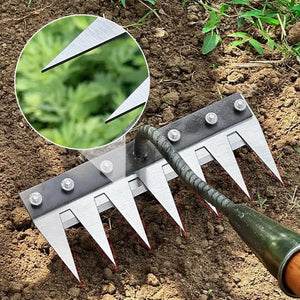 Carbon Steel Multi-Teeth Garden Weeding Rake Tool