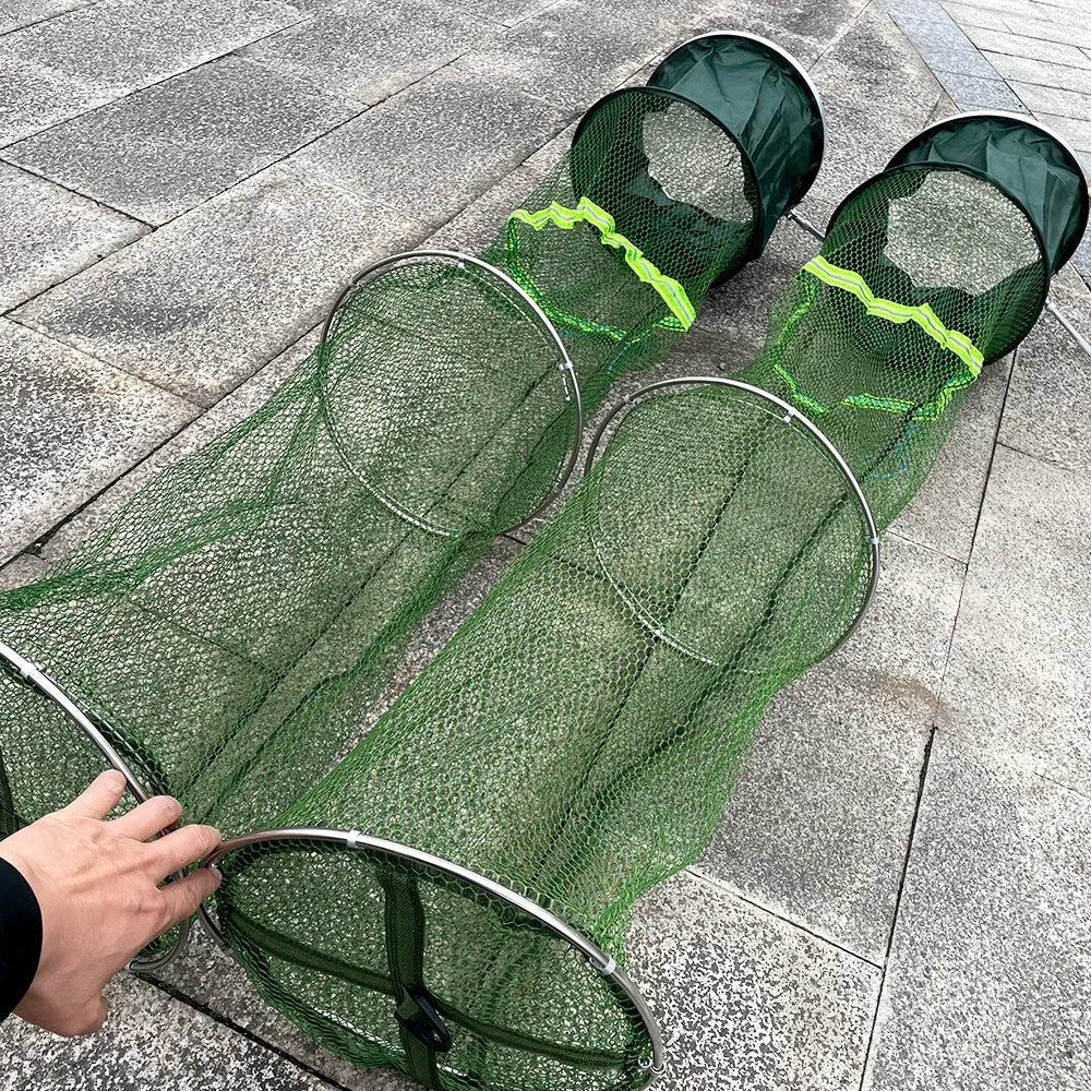 Telescopic Fyke Net With Folding And Shrimp Cage
