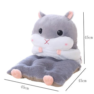 Hamster Shape Plush Cushion Seat Hand Warmer