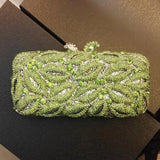 Multi Pink Crystal Clutch Evening Bag