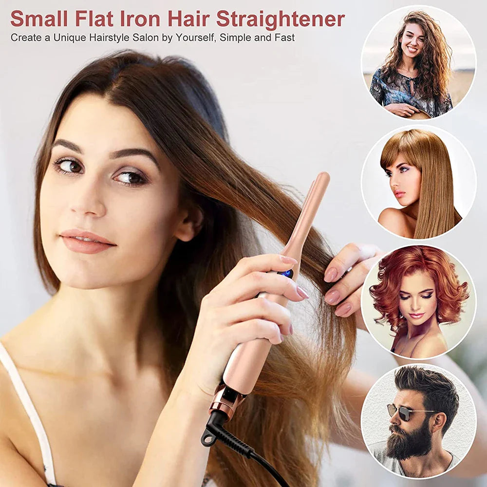 3/10 Inch Mini Flat Iron for Short Hair Styling