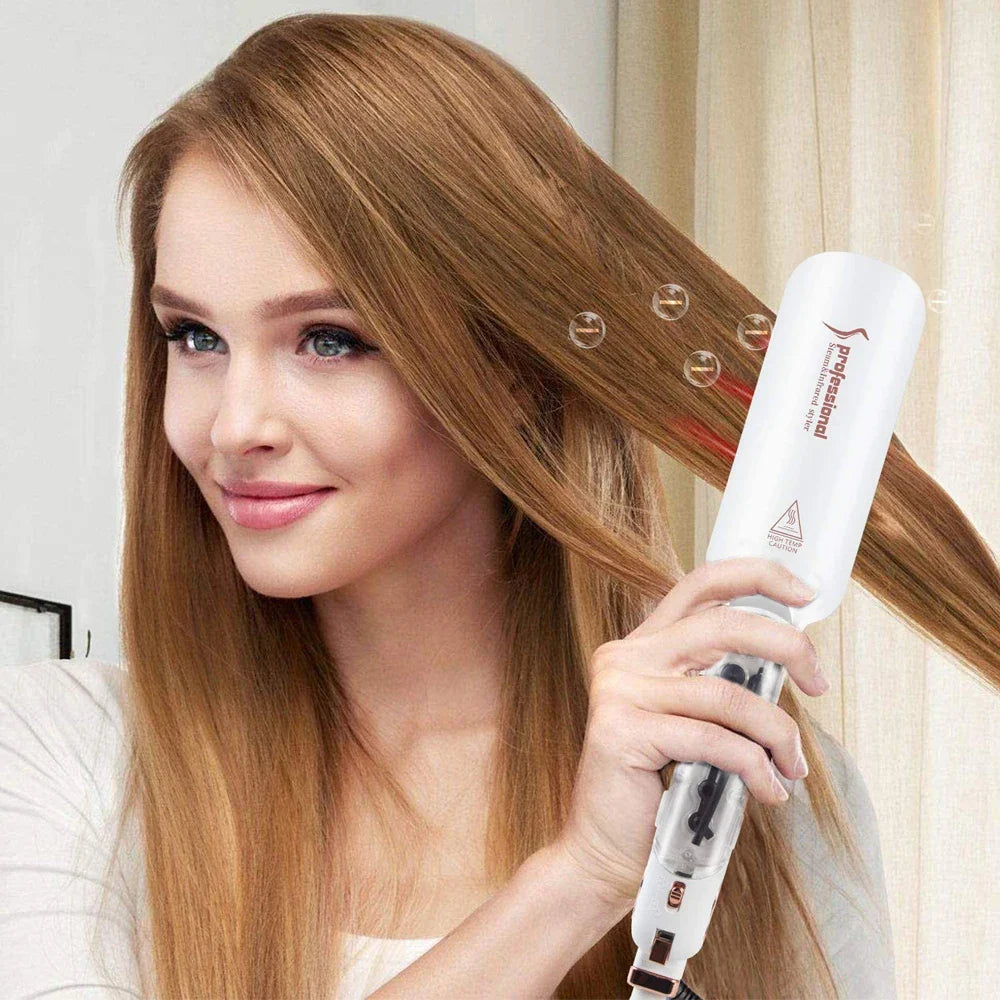 Infrared Steam Ceramic Hair Straightener with 450°F Heating