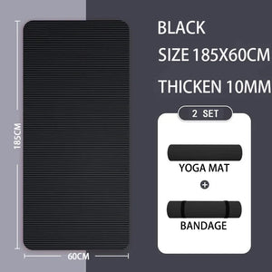 20Mm Thick Non-Slip Nbr Yoga Mat 200X60Cm
