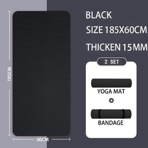 20Mm Thick Non-Slip Nbr Yoga Mat 200X60Cm