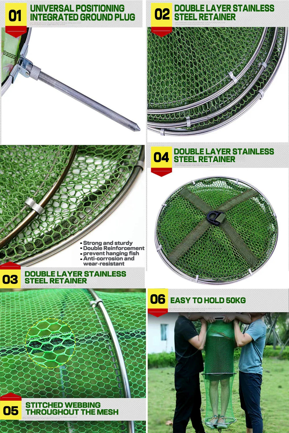 Telescopic Fyke Net With Folding And Shrimp Cage