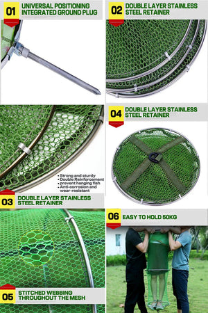 Telescopic Fyke Net With Folding And Shrimp Cage