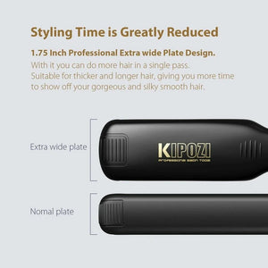 Professional Titanium Flat Iron Hair Straightener LCD Display