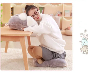 Hamster Shape Plush Cushion Seat Hand Warmer
