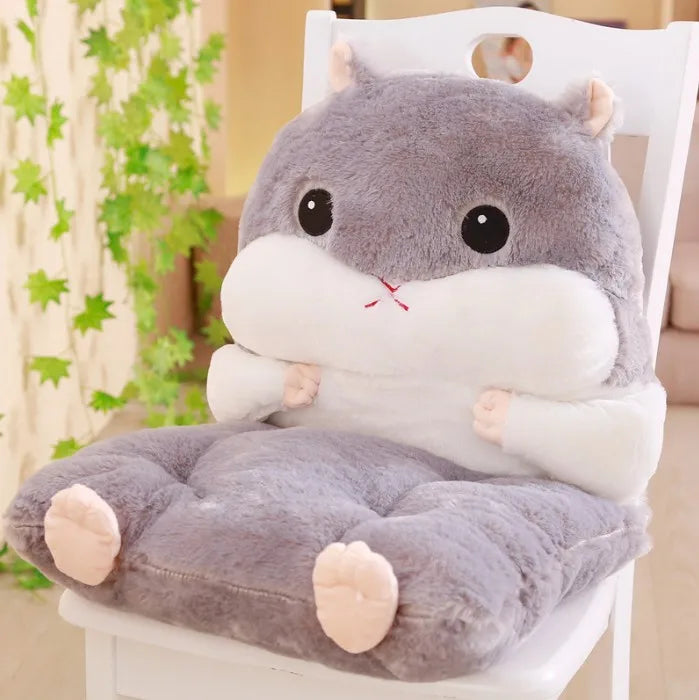Hamster Shape Plush Cushion Seat Hand Warmer