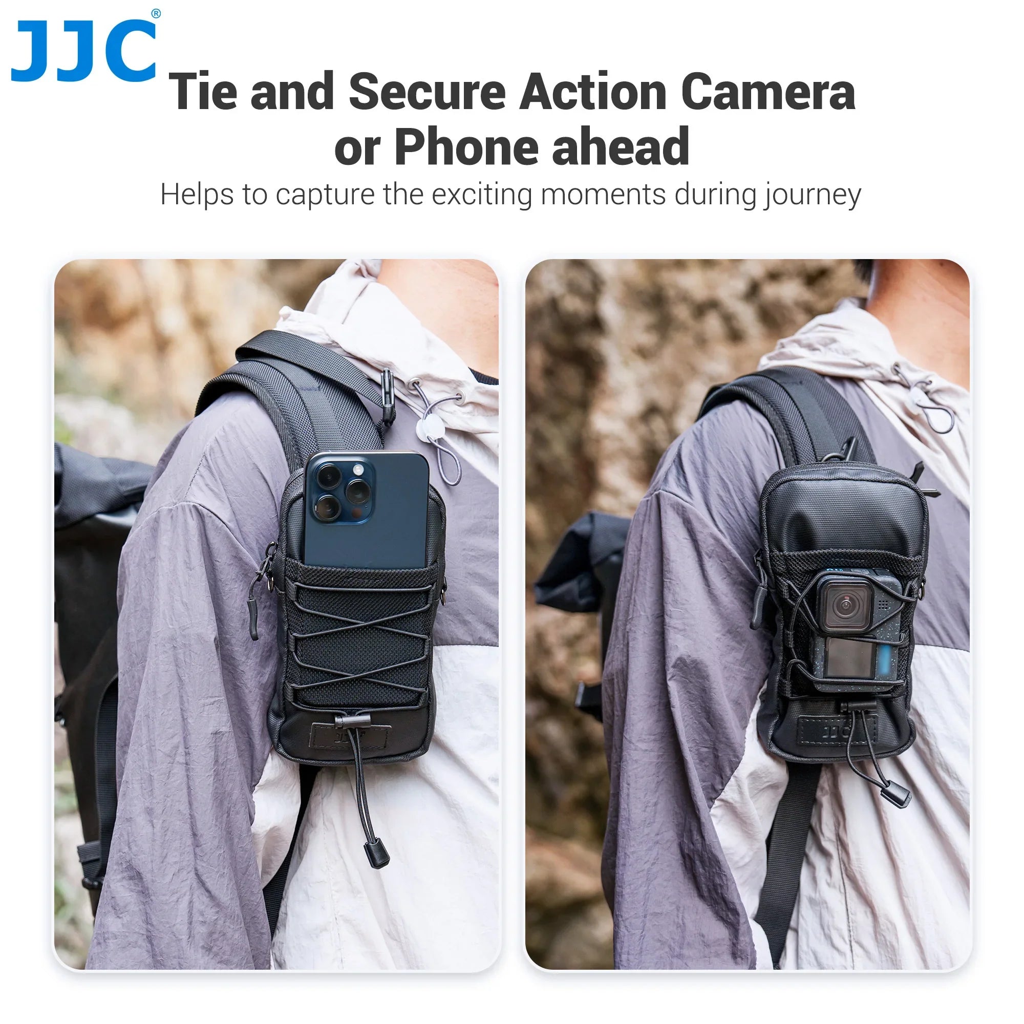 Backpack Shoulder Strap Pouch for Outdoor Adventure