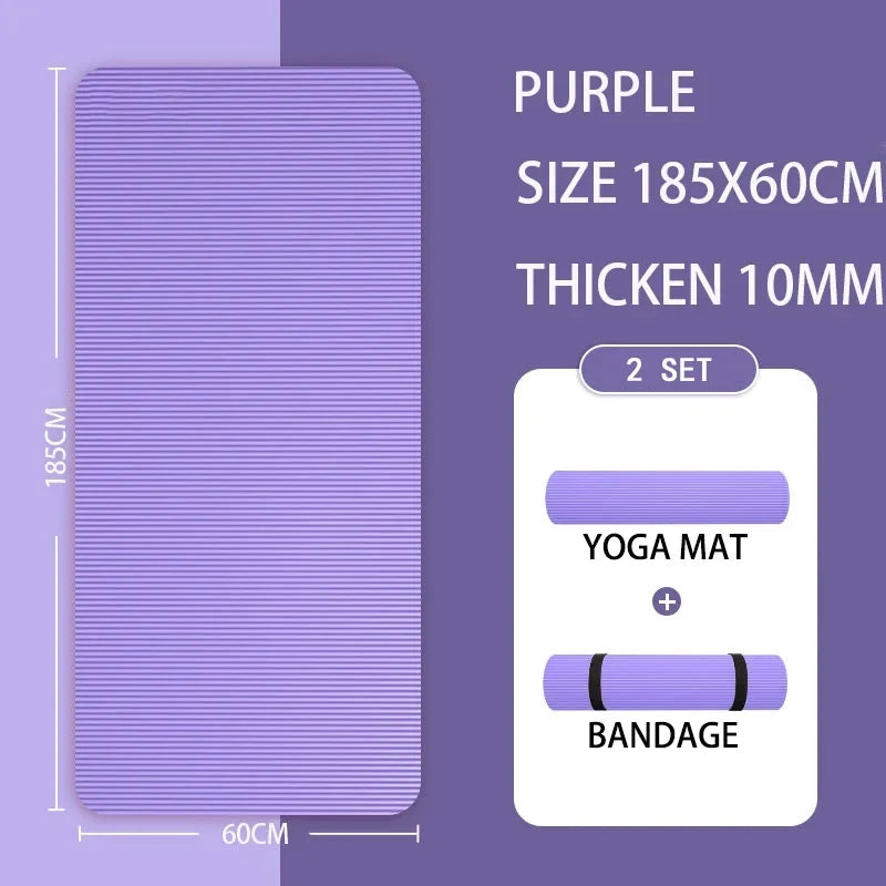 20Mm Thick Non-Slip Nbr Yoga Mat 200X60Cm