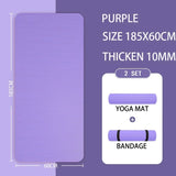 20Mm Thick Non-Slip Nbr Yoga Mat 200X60Cm