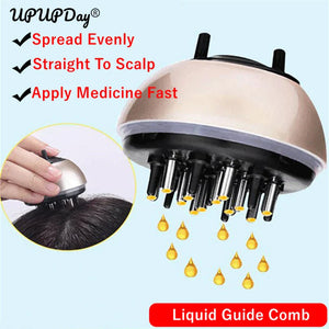 Stainless Steel Scalp Massager Comb with Liquid Dispenser