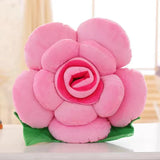 3D Rose Style Decorative Pillow for Home and Events