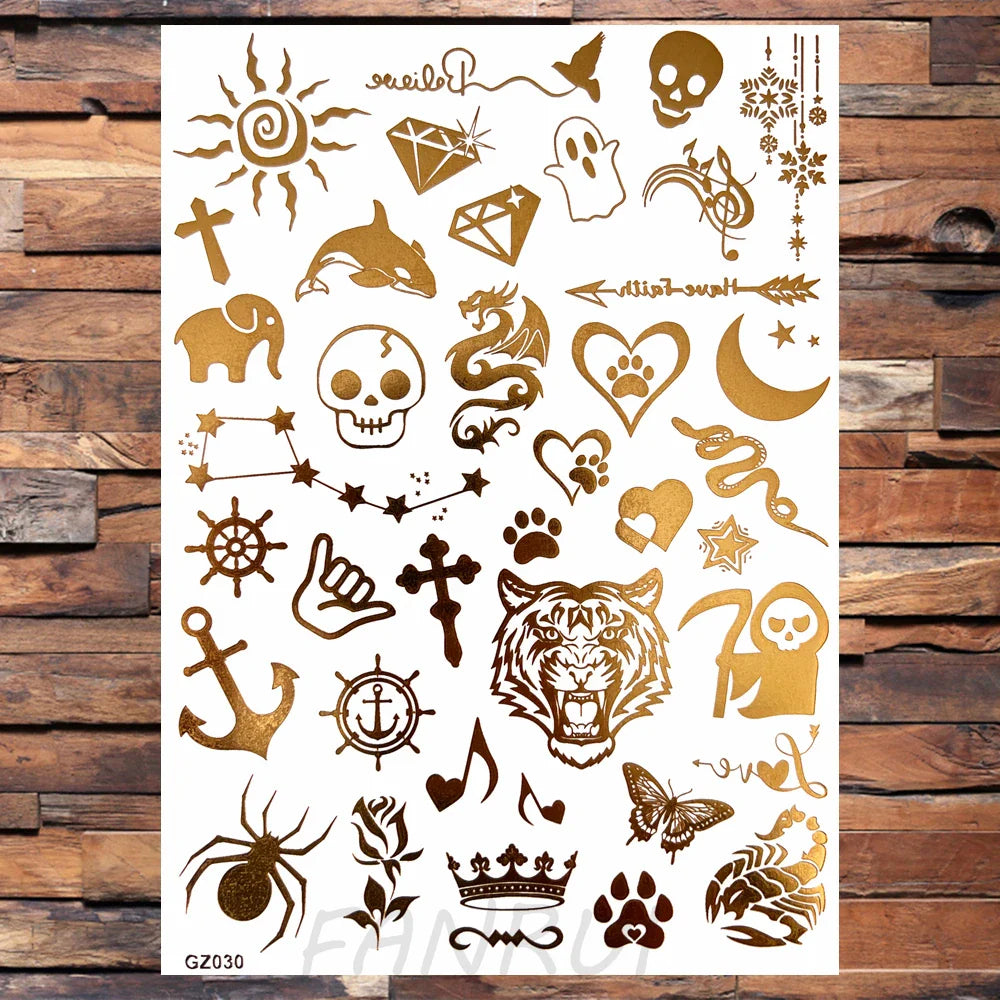 Elephant Moon Mandala Temporary Tattoo Sticker Waterproof Body Art