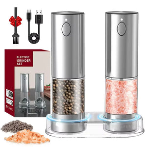 Stainless Steel Electric Pepper Grinder With Rechargeable Base