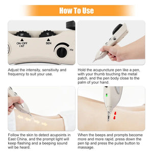 USB Rechargeable Acupuncture Pen with Intelligent Detection
