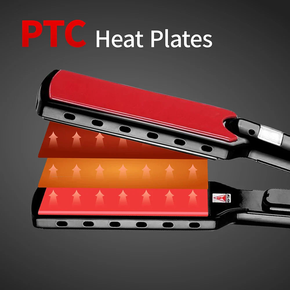 Professional Titanium Hair Straightener with Wide Nano Plates