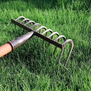 Labour-Saving 9-Tooth Manganese Steel Gardening Rake