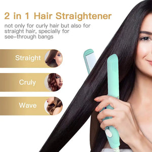 Mini Dual Voltage Hair Straightener & Curler