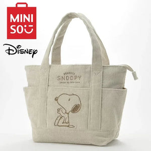 Corduroy Snoopy Tote Bag Large Capacity