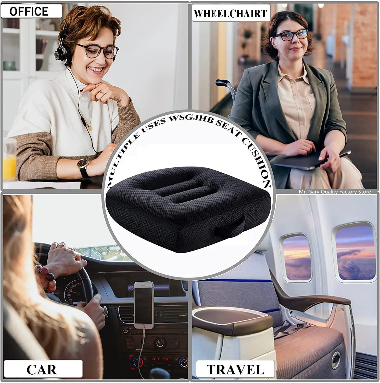 Thickened Non-slip Car Booster Seat Cushion