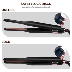 Mini Ceramic Flat Iron for Short Hair & Beard
