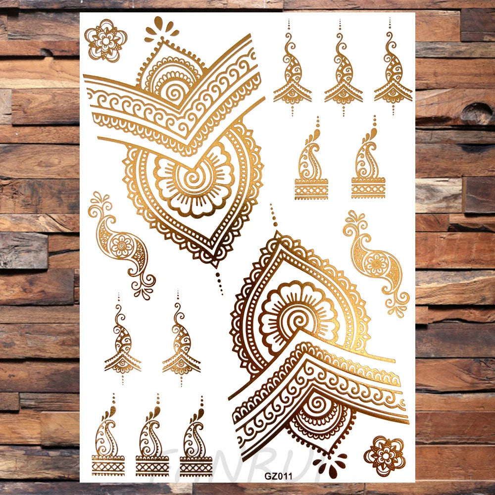 Elephant Moon Mandala Temporary Tattoo Sticker Waterproof Body Art