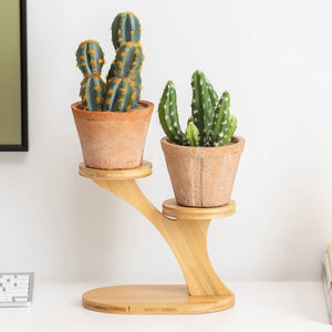 Wooden Plant Stand Indoor Outdoor Space Saver
