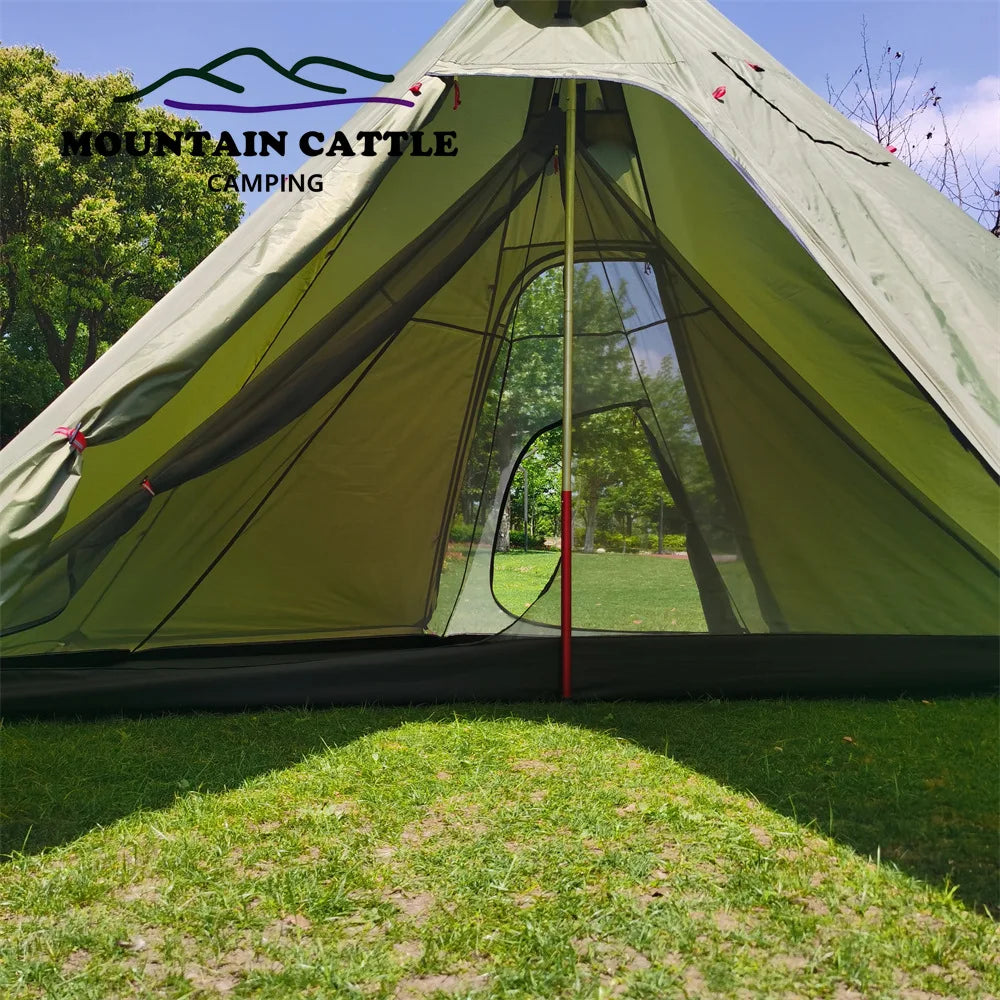 3M Pyramid Camping Tent Windproof Rainproof With Snow Skirt