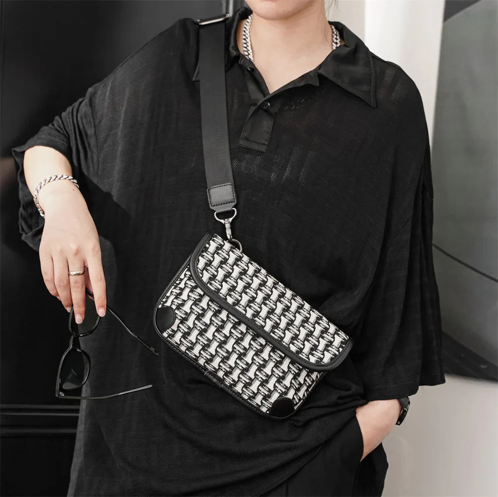 Canvas Messenger Bag Men Crossbody Shoulder Clutch