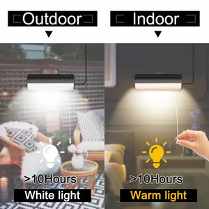 Solar Indoor Outdoor Pendant Light with Pull Switch