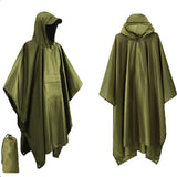 3 in 1 Waterproof Military Poncho Raincoat Tent