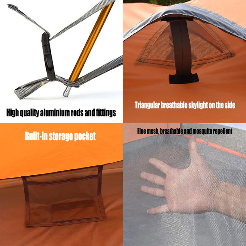 2-Person Ultralight Waterproof 4-Season Camping Tent
