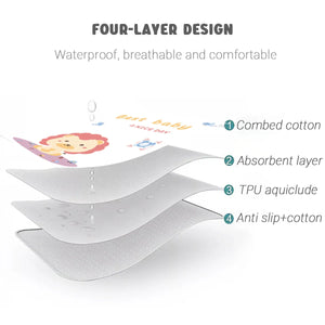 Waterproof Baby Changing Mat Cotton 80x100cm