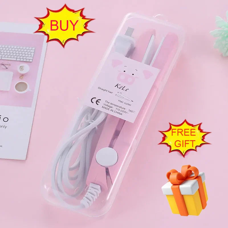 Mini Dual Voltage Hair Straightener & Curler