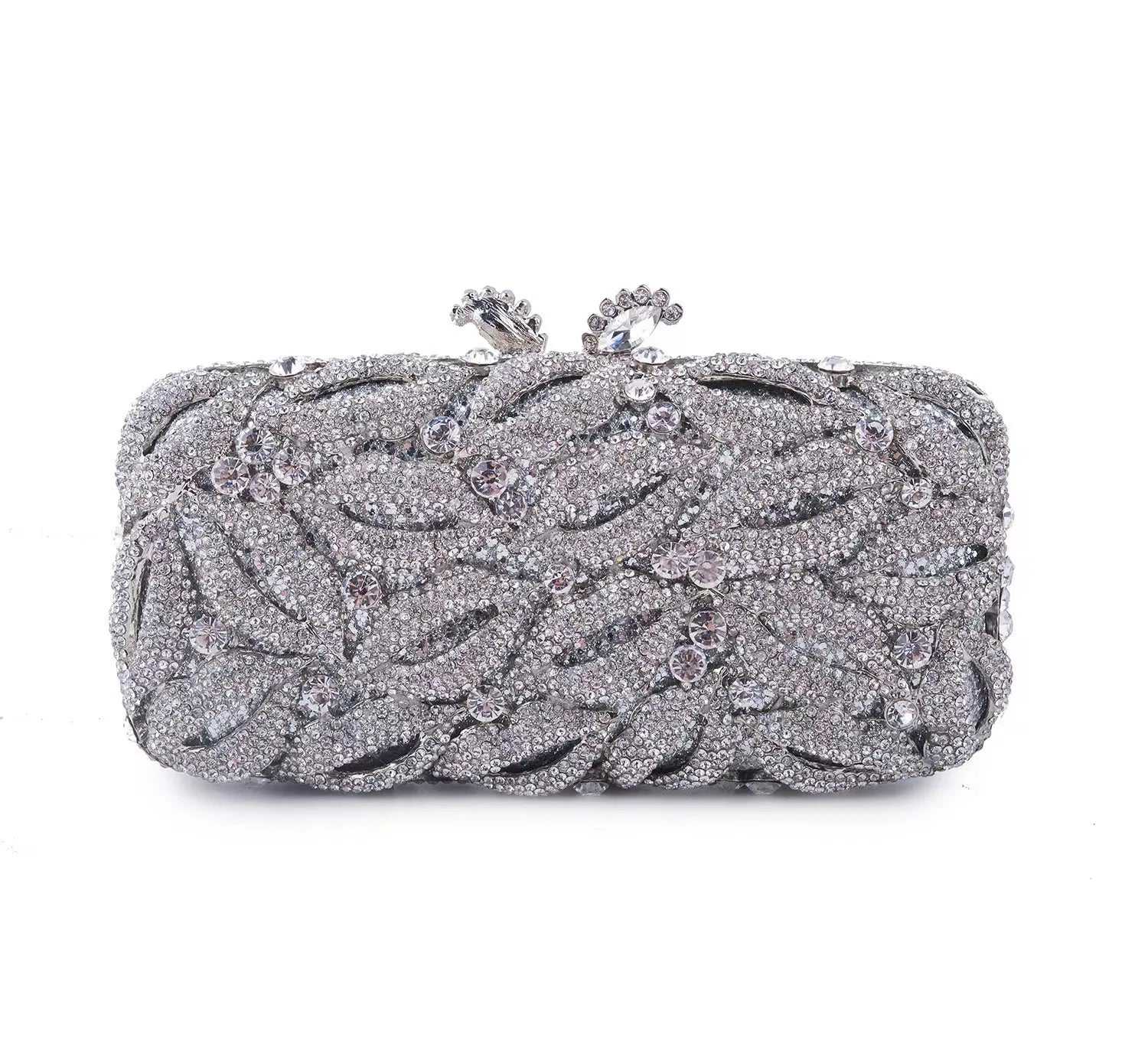 Multi Pink Crystal Clutch Evening Bag