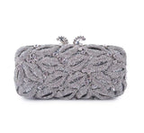Multi Pink Crystal Clutch Evening Bag