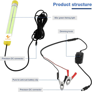 DC12V Waterproof LED Underwater Fishing Light 20W 60W