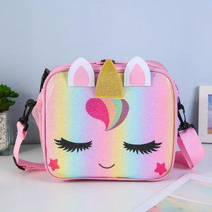 Plush Unicorn Insulated Kids Bag Radium Color