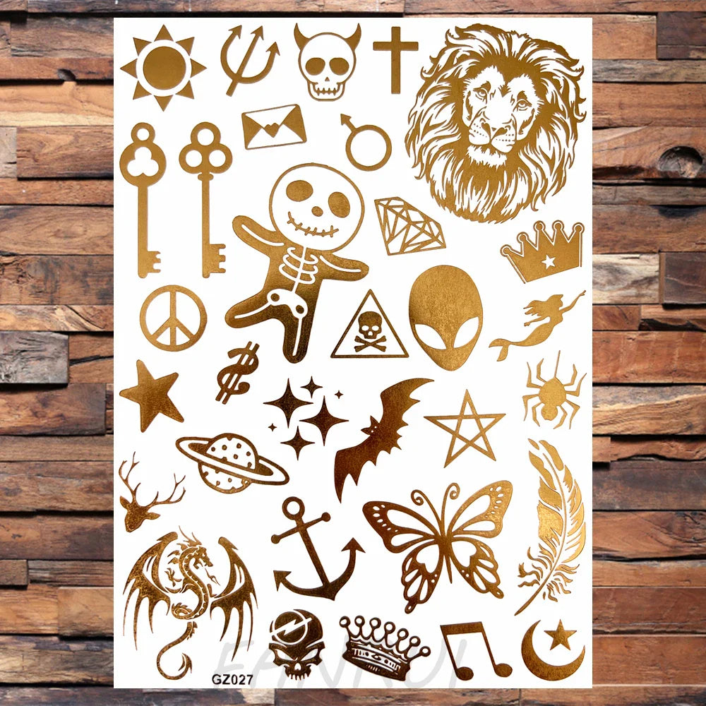 Elephant Moon Mandala Temporary Tattoo Sticker Waterproof Body Art