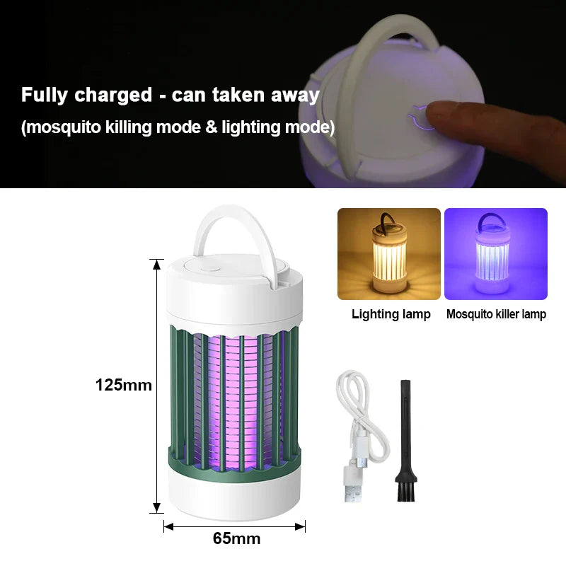 USB Rechargeable Mosquito Zapper UV Bug Trap Lamp