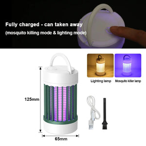 USB Rechargeable Mosquito Zapper UV Bug Trap Lamp
