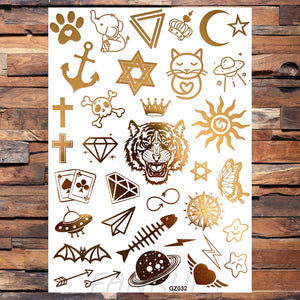 Elephant Moon Mandala Temporary Tattoo Sticker Waterproof Body Art